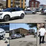 Bayburt Kışla Çeşmesi Mevkiinde Trafik Kazası, İki Araç Çarpıştı