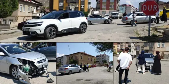 Bayburt Kışla Çeşmesi Mevkiinde Trafik Kazası, İki Araç Çarpıştı