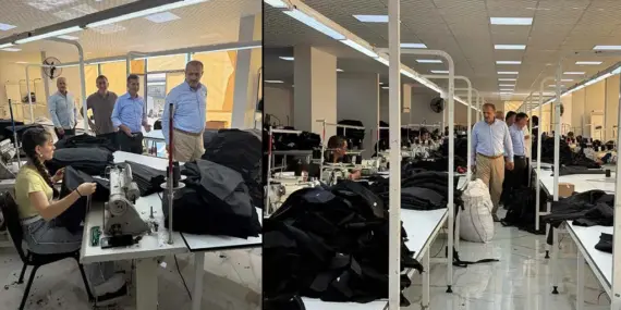 Bayburt Milletvekili Orhan Ateş Tekstil Fabrikasını Ziyaret Etti