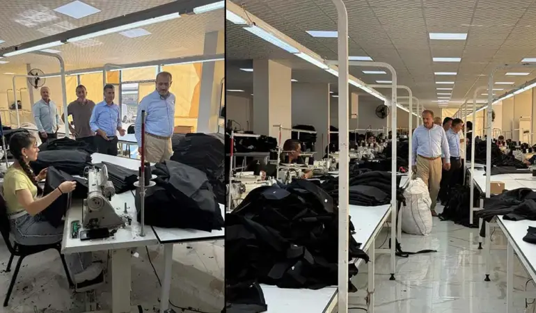 Bayburt Milletvekili Orhan Ateş Tekstil Fabrikasını Ziyaret Etti