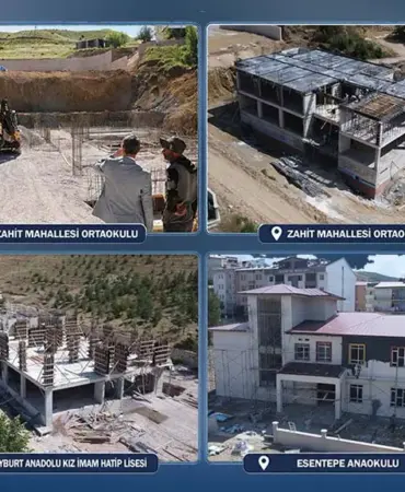 Bayburt’ta Okul İnşaatları Yükseliyor, İl Millî Eğitim Müdürü Çalışmaları İnceledi