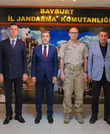 Bayburt'ta Tayini Çıkan İl Jandarma Komutanı Albay Fatih Aslan'a Özel Ziyaret