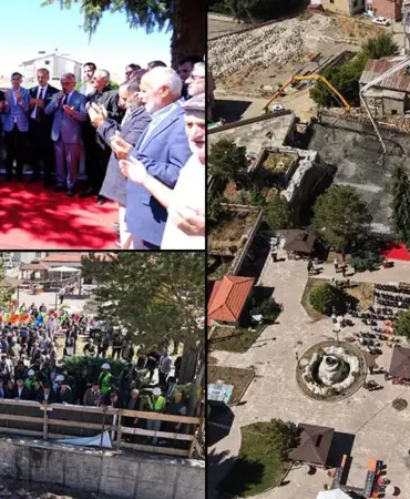 Bayburt Aydıntepe Merkez Camii'nin Temeli Dualarla Atıldı