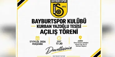 Bayburtspor Kurban Yazoğlu Tesisi Kapılarını Açıyor