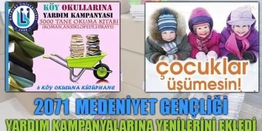 2071 medeniyet gençliği yardımlara devam ediyor