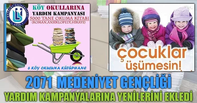 2071 medeniyet gençliği yardımlara devam ediyor