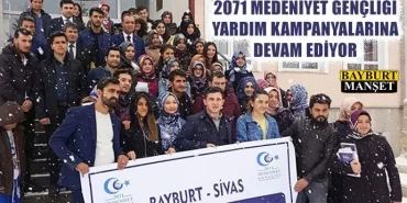 2071 Medeniyet Gençliği Yardımlarına Devam Ediyor