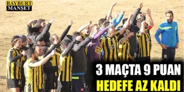3 maçta 9 puan, hedefe az kaldı