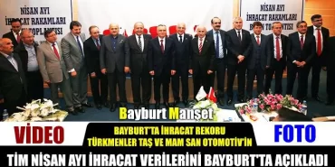 Nisan ayı ihracat verileri Bayburt'ta açıklandı