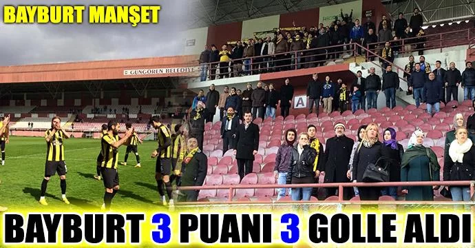 Bayburt 3 Puanı 3 golle aldı