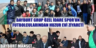 Bayburtlu futbolculardan huzurevi ziyareti