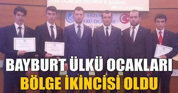 Bayburt Ülkü Ocakları bölge ikincisi oldu