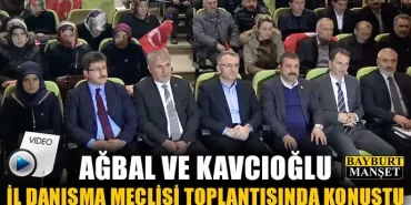 Ağbal ve Kavcıoğlu il danışma meclisi toplantısında konuştu