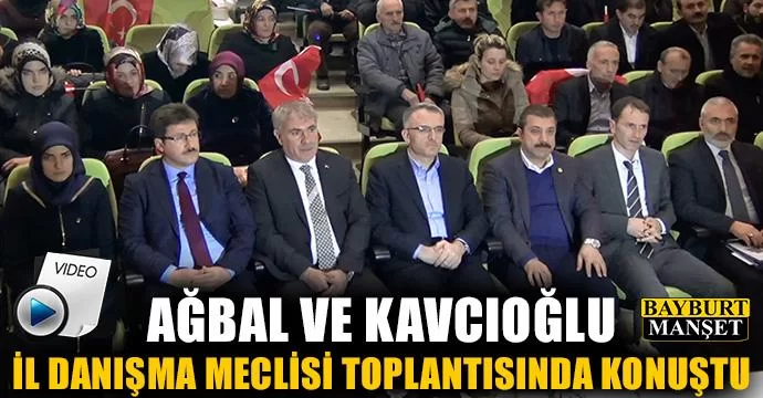 Ağbal ve Kavcıoğlu il danışma meclisi toplantısında konuştu