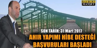 Ahır Yapımı Hibe Desteği Başvuruları Başladı