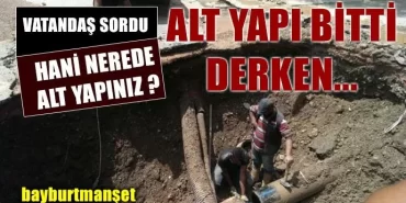 Alt yapı bitti derken...