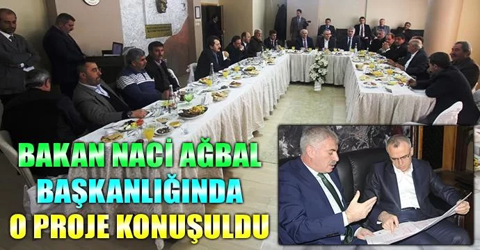 Bakan Ağbal başkanlığında tarım yerleşkesi konuşuldu