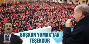 Başkan Yumak’tan Teşekkür