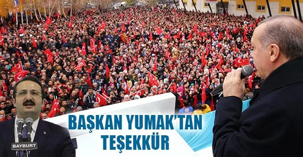 Başkan Yumak’tan Teşekkür