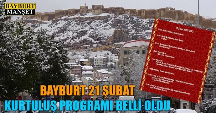 Bayburt 21 Şubat Kurtuluş Programı Belli Oldu