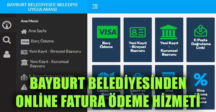 Bayburt Belediyesi Online Fatura Ödeme Hizmeti