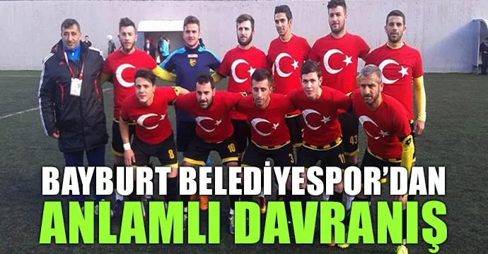 Bayburt Belediyespor’dan Anlamlı Davranış