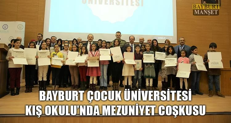 Bayburt Çocuk Üniversitesi Kış Okulu’nda Mezuniyet Coşkusu