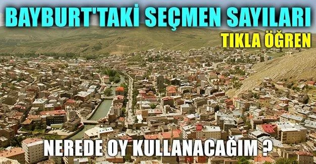 Bayburt, Demirözü ve Aydıntepe Seçmen Sayıları