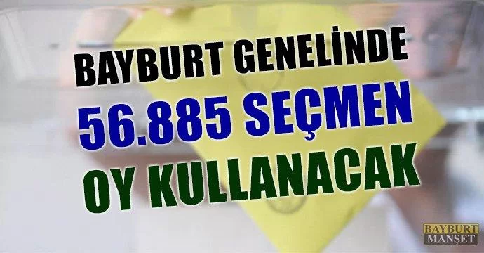 Bayburt Genelinde 56.885 Seçmen Oy Kullanacak