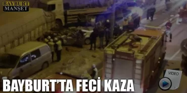 Bayburt Kışla Kavşağında Feci Kaza
