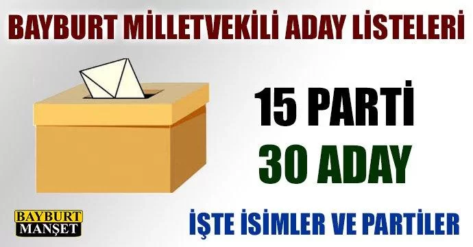 Bayburt Milletvekili Aday listeleri