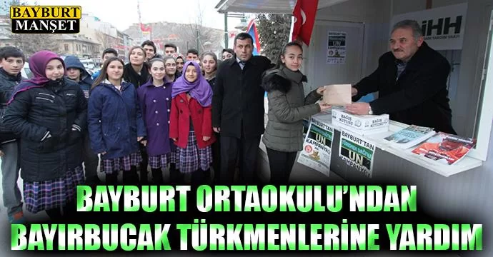 Bayburt Ortaokulu’ndan Bayır Bucak Türkmenlerine Yardım