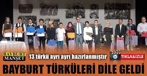 Bayburt Türküleri Dile Geldi