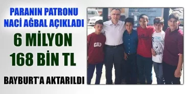 Bayburt'a 6 Milyon 168 Bin TL ödenek