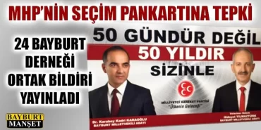 Bayburtlu Derneklerden MHP afişine tepki