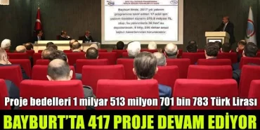 Bayburt’ta 417 Proje Devam Ediyor
