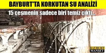 Bayburt'ta korkutan su analizi