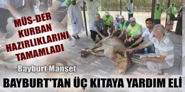 Bayburt'tan üç kıtaya yardım eli