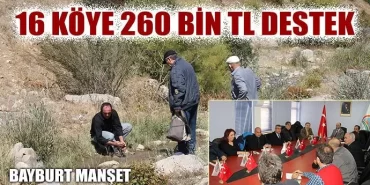 Bayburt'ta 16 köye 260 bin TL destek