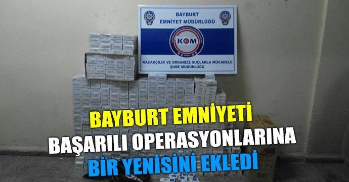 Bayburt Emniyetinden başarılı bir operasyon daha