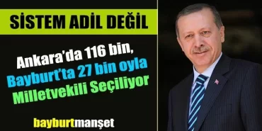 Erdoğan, sistem adil değil