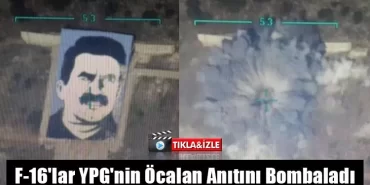 F-16'lar YPG'nin Öcalan Anıtını Bombaladı
