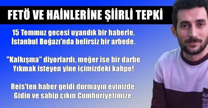 FETÖ ve hainlerine şiirli tepki