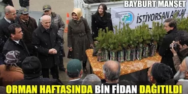 Orman haftasında bin fidan dağıtıldı
