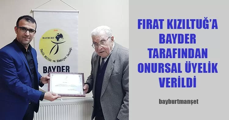 Fırat Kızıltuğ’a BAYDER Tarafından Onursal Üyelik Verildi