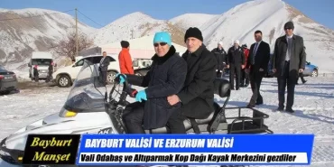 Vali Odabaş ve Altıparmak Kop Dağı kayak Merkezini gezdiler