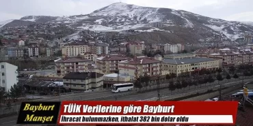 TÜİK verilerine göre 2014 yılında Bayburt