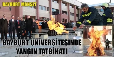 Bayburt Üniversitesinde Yangın Tatbikatı Yapıldı
