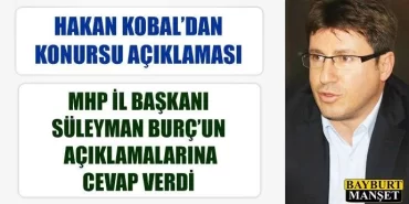 Hakan Kobal'dan Konursu Açıklaması