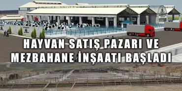 Hayvan satış pazarı ve mezbahane inşaatı başladı